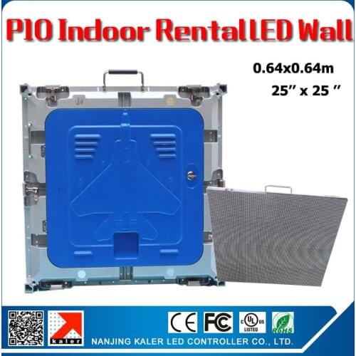TEEHO P10 indoor led video wall 64x64cm 25by 25inches P10 indoor 3528smd full color panel cabinet 6pcs a lot with 1pcs road case