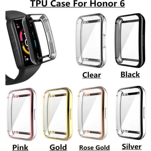 Ultra-Thin Full TPU Transparent Screen Protective Watch Case For Huawei Honor Band 6 Protector Cover Frame Shock-resistant Shell