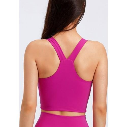 Fitness Sports Bra Gym Yoga Vest Top For Women Cross Beauty Back Elastic Running Crop V-neck Sexy Belt Chest Pad Push Up Clothe