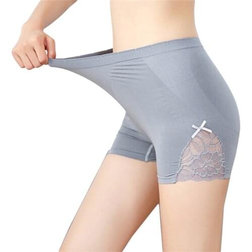 2020 Boxer Women Soft Cotton Lace Seamless Safety Short Pants Summer Under Skirt Shorts Modal Short Tights