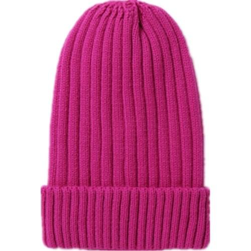 Connectyle Toddler Boys Girls Winter Warm Skull Cap Kids Acrylic Knit Slouchy Cuffed Beanie Cap Daily Beanie Hats