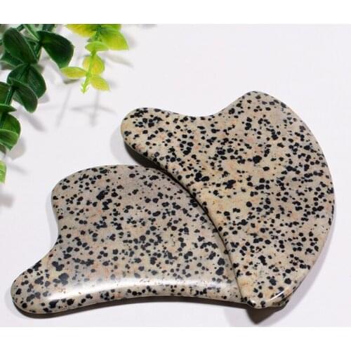 1pc Natural Speckle Stone Jade Guasha Scraping Board Facial Massager Dolphin Shape Scraper Health Care Beauty Massage Tool