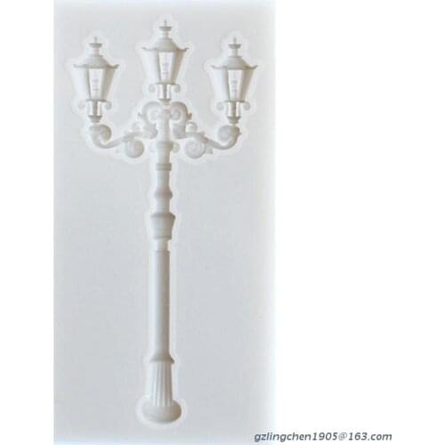 P8DE 1 PC Baking Gadgets Street Light Silicone Flexible Food Safe Mould Clay Resin Ceramics Candy Fondant Chocolate Soap Mold