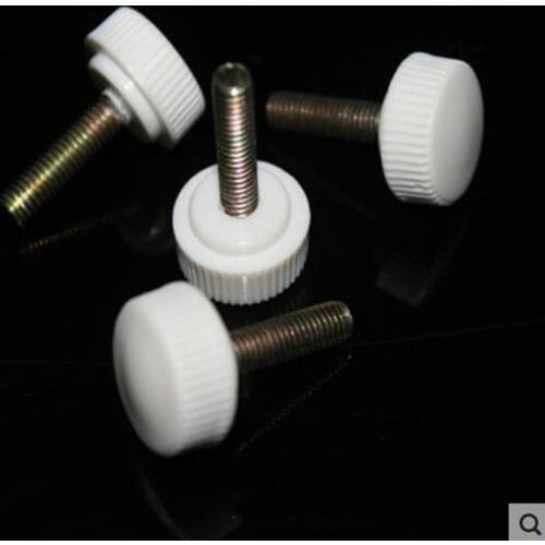 10-50pcs/lot m4 m5 m6 M8 white knurled Nylon Round Plastic Head Handle Thumb Screw Bakelite Bolt Black Bakelite hand screw