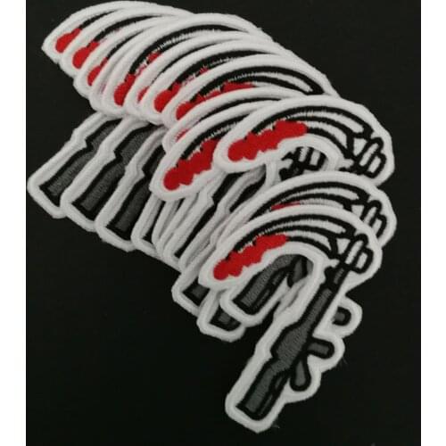 10pcs/lot custom Iron On Sons of Biker motor Sickle Patches of Vest jacket Anarchy Patches for Harley Motorcycle Jacket badges