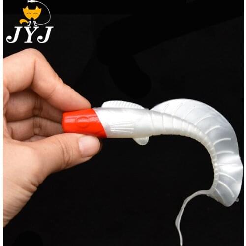 4pcs 12cm 13g 3D big Soft Bait Fishing Fish red head Silicone plastic Swimbait Shad Crankbait Use For Rig Fishing