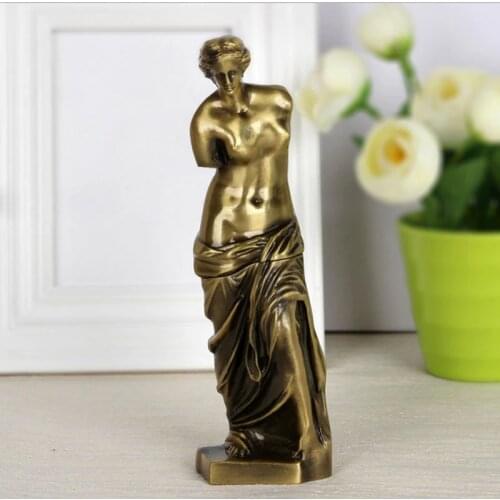 7 Inch 3D Metal Venus de Milo Greek Replica Statue Collectible Art Figurine Figure Sculpture Home Decro Crafts 3 Color