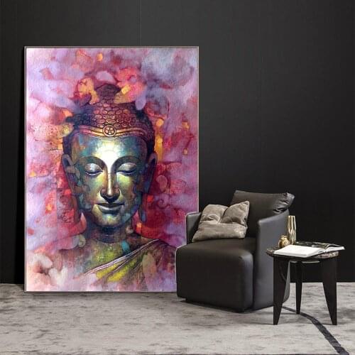 Abstract Buddha Wall Art Canvas Paintings On The Wall Posters And Prints Buddhism Wall Pictures For Living Romm Cuadros Decor