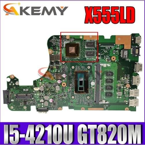 Akemy X555LD Laptop motherboard for ASUS X555LD X555LP X555LA onboard mainboard 4G-RAM I5-4210U GT820M