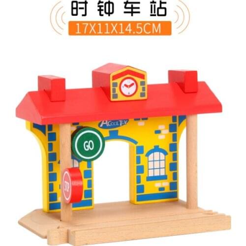 Free sipping Gift Train Station Compatible Wooden track toys and Brio Wooden Educational Train Boy / Children Christmas Gift Toy