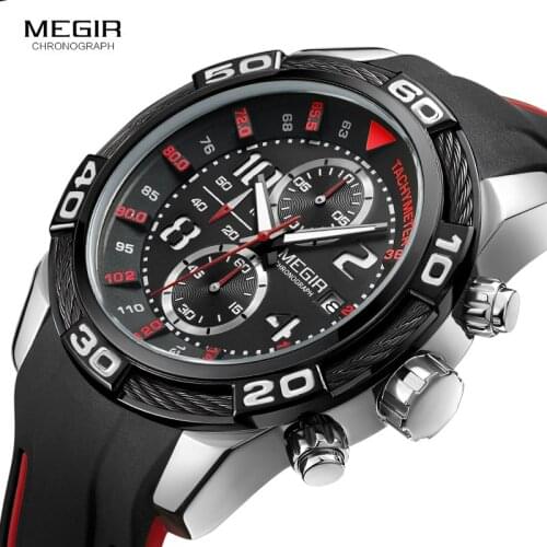 Mens Sports Silicone Army Quartz Wrist Watches Military Marine Chronograph Stop Watches Clock Man Relogios Masculino 2045G