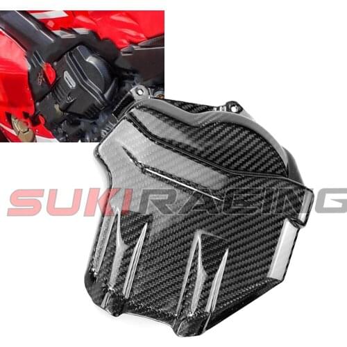 For Ducati Panigale V4 V4S 2018 2019 2020 Carbon Fiber Motorcycle Engine Cover