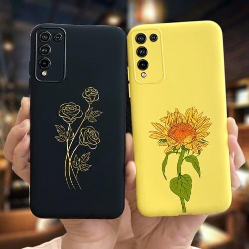 Phone Case For Huawei Honor 10i 10X 10 Lite Soft TPU Back Cover Honor X10 5G Sunflowers Painted Bumper For Honor10 10XLite Coque