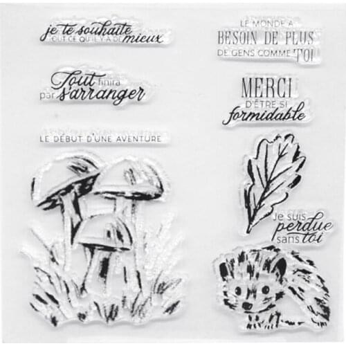 Mushroom Squirrel Silicone Clear Seal Stamp DIY Scrapbooking Embossing Photo Album Decorative Paper Card