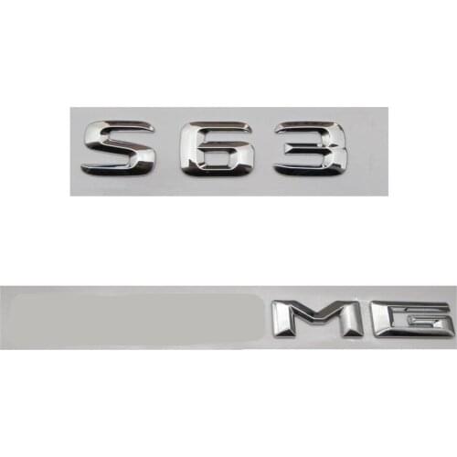 Chrome Letters Trunk Badge Emblems Badges for Mercedes W221 W222 S63 for AMG