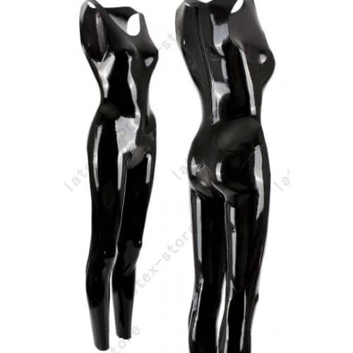 Latex Gummi Rubber Cup crotchless Catsuit Unitard customized 0.4mm