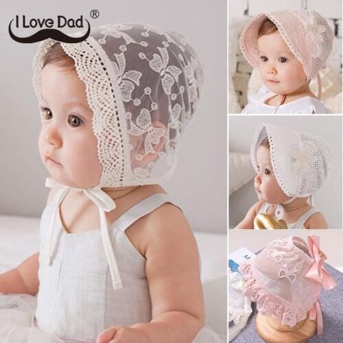 Summer Sun Hat Toddlers Newborn Baby Girls Boy Hat Lace Flower Caps Kids Spring Summer Baby Hats Soft Bonnet Photography Props