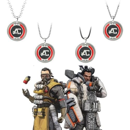 Game Apex Legends Necklace Metal Alloy Coin Fashion Pendant Beads Chain Leather Choker Charm For Men Women Gift Jewelry Souvenir