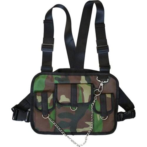 2020 Unisex Tactical Chest Bags Multi Pockets Men Chest bag Streetwear Hip Hop Man Bag Adjustable Oxford Cloth Male Vest Bag