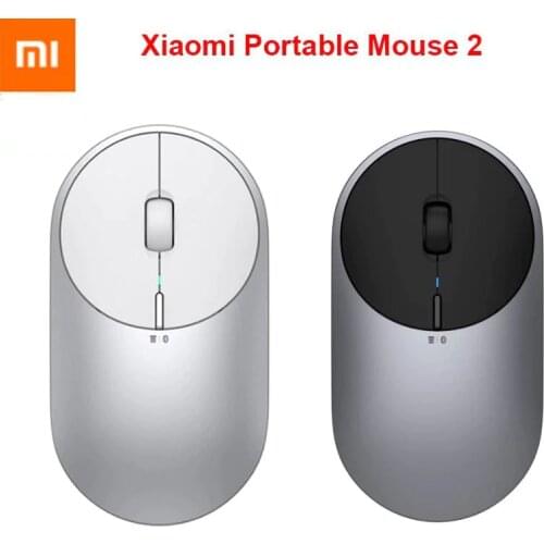 Xiaomi Wireless Portable Mouse 2 Aluminium Alloy ABS Material Gaming Mouse Bluetooth 4.0 RF 2.4GHz Dual Mode Connect Mi 1200DPI