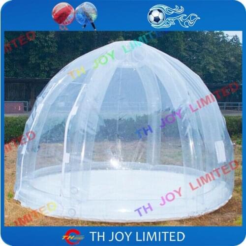 Outdoor clear Inflatable Bubble Camping Tent Inflatable Transparent Tent diameter 2M/6.6ft or 30/10ft,inflatable tent clear