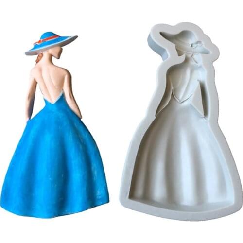 Fashionable Sexy Girl Shape Cake Fondant Decorating Tools Silicone Mold For Cake Craft, Silicone Soap Molds