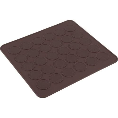 Silicone 30-Cavity DIY Muffins/Almond Round Cakes Tools Pastry Macaron Baking Sheet Mat Large Cookie Decorating Baking Mold