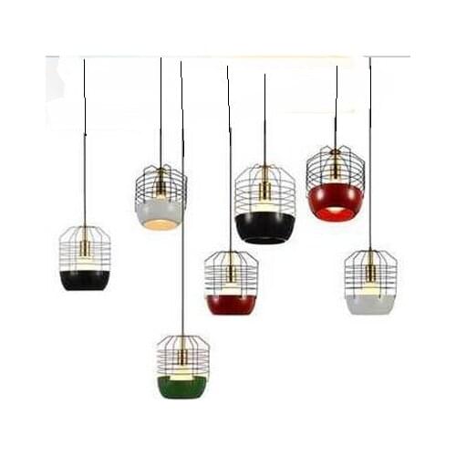 Nordic Modern Hardware Glass Cover Simple Pendant Light Creative Cafe Iron Learning lamps LU621 ZL129 YM