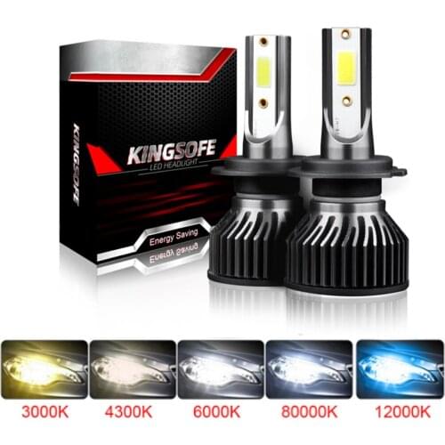 Muxall H7 LED Lamp H8 H4 LED H11 Ice Lamp H27 880 Car Light 9005 HB3 LED Headlights 12000LM 76W 6000K 12V Automobiles Lamp