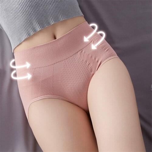 FINETOO Women Underwear Tummy Shaper Shaping Panty Seamless Underwear High Waist Trainer Girdle Shaperwear G-string Briefs
