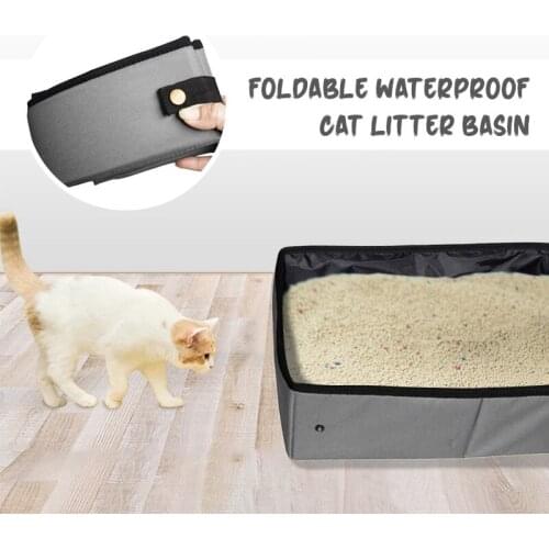Waterproof Cat Litter Box Portable Travel Pet Litter Pan Outdoor Camping Trip Easy Clean Pet Suplies