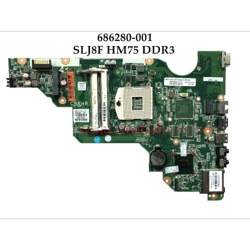 High quality for HP 2000 CQ58 laptop Motherboard 686280-001 SLJ8F HM75 s989 DDR3 100% Tested before shipping