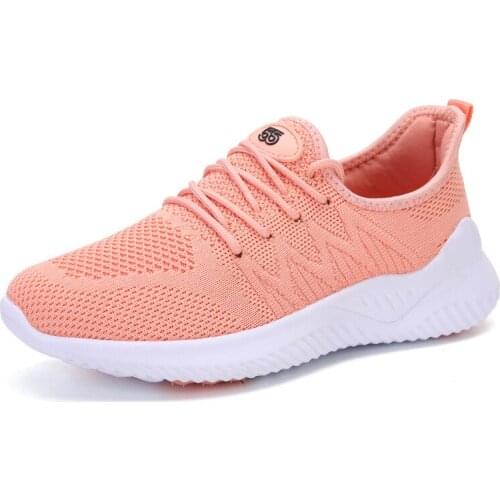 2021 New Spring Lightweight Breathable Mesh Shoes Woman Sneakers Flat Non-slip Soft Sole Casual Comfortable Womens Shoes Trend