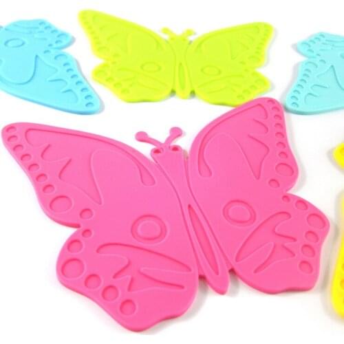 1PC Cartoon Butterfly Shape Silicone Table Mat Can Be Hung Durable Non-Slip Heat Resistant Mat Coaster Placemat Baking LB 315
