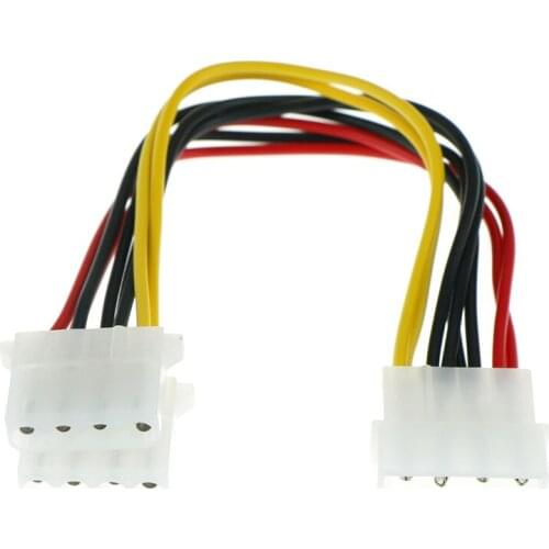 2pcs 4 Pin Male to 2 ports IDE Female Power Supply Y Splitter Adapter Cable for PC, cooling fan CD Driver Hard Disk