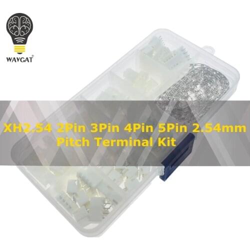 230Pcs XH2.54 2P 3P 4P 5 Pin 2.54mm Pitch Terminal Kit / Housing / Pin Header JST Connector Wire Connectors Adaptor XH Kits TJC3