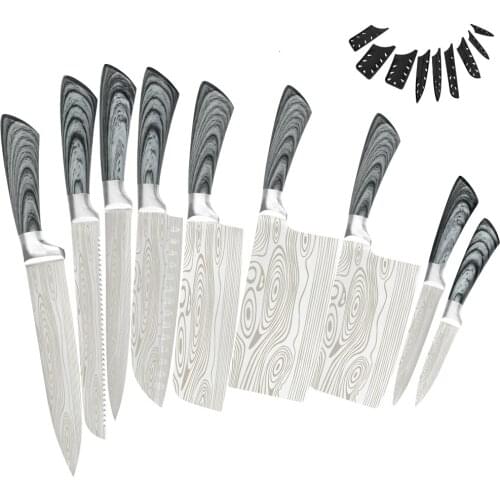 3.5,,6,6.5,7,8“ Inch Set Stainless Steel Kitchen Knives Straight Handle Chopping Slicing Knife Meat Cleaver Cooking Knives Set