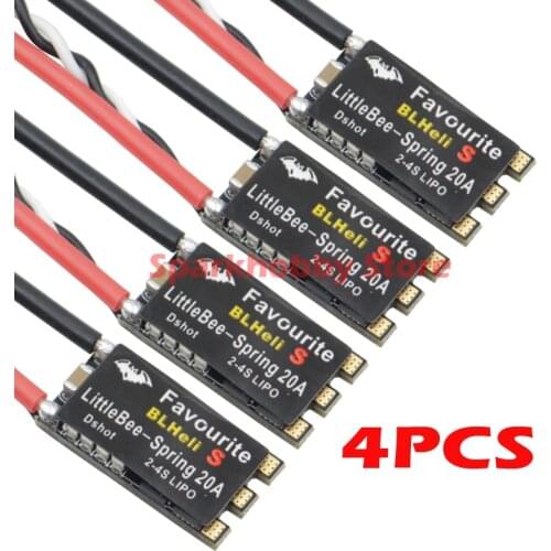 4PCS FVT LittleBee Little Bee Spring 20A BLHeli_S CES DSHOT BLHeli S Speed Controller to 2-4S for FPV Raing Drone
