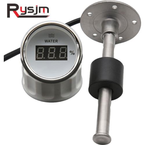 52mm Water Tank Level Gauge Car Meter With Fuel Float Sensor 100~500mm Water Level Gauge Sensor Automotive Gauges For Boat Car