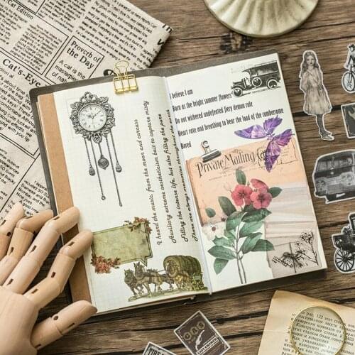 60pcs/set Beautiful Car Plant w16 Student Supply Lovely Masking Dairy Photo Notebook w34s Stationery Sticker