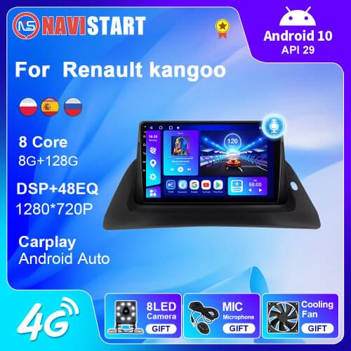 2 Din Android 10 Car Radio For Renault kangoo Multimedia Player GPS Navigation With Camera 4G WIFI DSP Carplay Bluetooth No DVD
