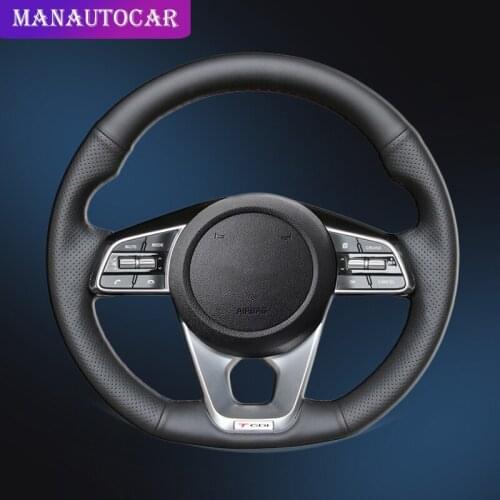Car Braid On The Steering Wheel Cover for Kia K5 Optima 2019 Cee'd Ceed GT 2019 Cee'd Ceed Auto Braiding Covers Car-styling