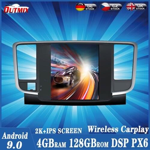 DSP Tesla Style Android 9 128G Car GPS Navigation Radio For Nissan Teana J32 Maxima 2008-2012 Auto Stereo Multimedia Player Unit