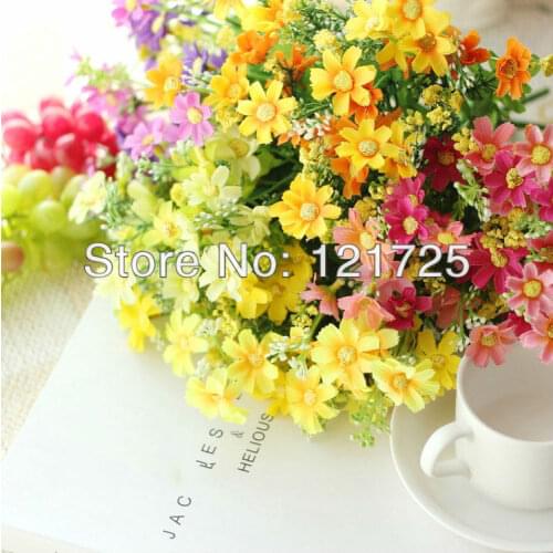 Free Shipping(10 Pieces/Lot)Incredibly beautiful seven leaf chrysanthemum simulation flowers fresh and elegant Home decorations