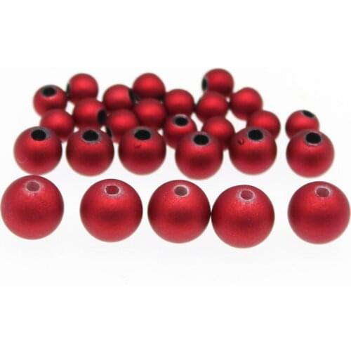 CHONGAI 6mm/8mm/10mm Red Color Acrylic Beads Matte Loose Beads Handmade Jewelry Making Bracelet DIY