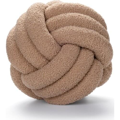 Divan Couch Bench Cushion Velvet Knot Pillow on Lounge Chair Backrest Pillow Pad