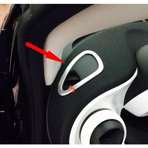 For Benz Smart Fortwo 2014 2015 2016 2017 ABS pearl Chrome Interior Air-Condition Vent Outlet Cover Trim
