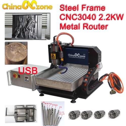 CNC 3040 Steel Metal Machine 4 axis cnc milling machine water cooler Engraver Router For Metal Copper Ball Screw cutter