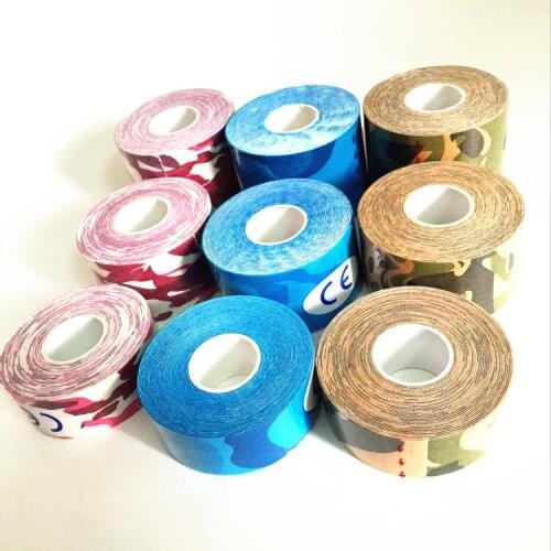 Cotton Elastic Kinesiology Therapeutic Bandage Tape Professional Camouflage Sports Muscle Tapes Elastoplast for Athletes