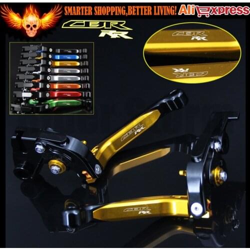 Laser new Logo CBRRR/ Motorcycle Folding Extendable Adjustable CNC Brake Clutch Levers for Honda CBR600RR 2003 2004 2005 2006